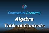 Conceptual Algebra I: Table of Contents